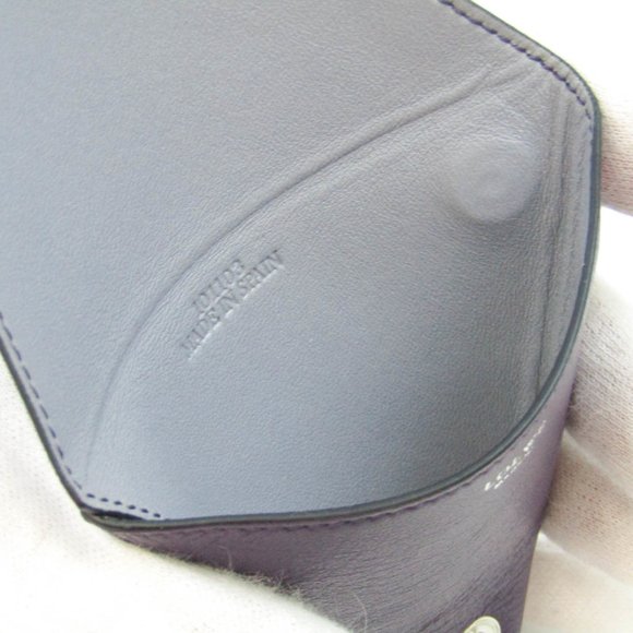 Loewe Triangle Men,Women Leather Coin Purse/coin Case Purple - Picture 3 of 8